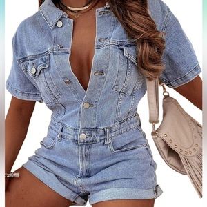 Denim Romper